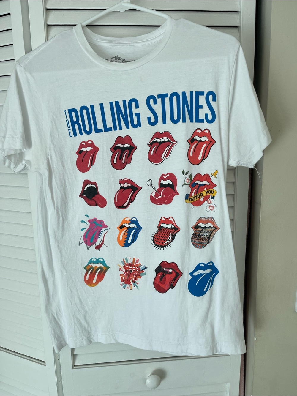 The Rolling Stones White Graphic Tee - Multi Tongue Prints